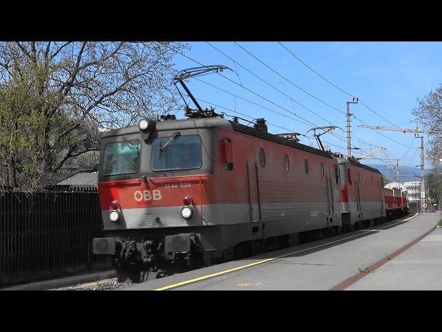 2 Alpenstaubsauger RH 1144 m. Güterzug bei Durchfahrt in Feldkirch Altenstadt aus Buchs SG️Bludenz