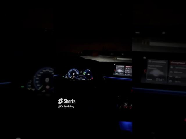 Bmw G30 interior at night, ambient light. #shorts