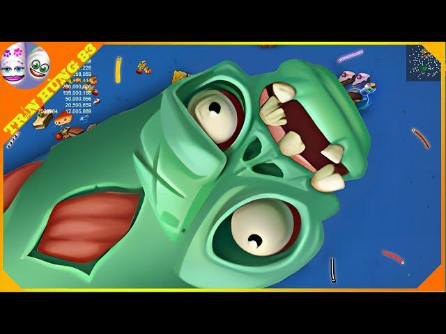 WORMSZONE.IO | GIANT SLITHER SNAKE TOP 01 / Epic Worms Zone Best Gameplay! | Trần Hùng 83