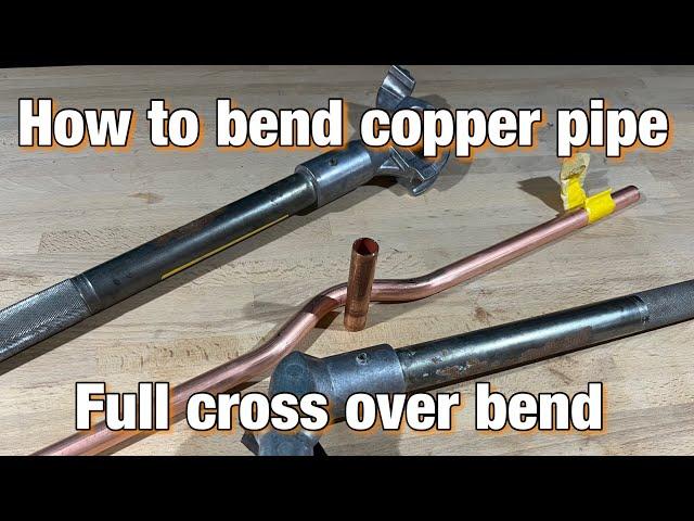 How to bend copper pipe! Full cross over! #copper #plumbing #subscribe