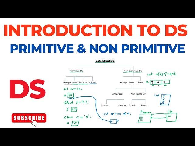 Introduction, Types of DS (Primitive & Non Primitive) | Data Structures