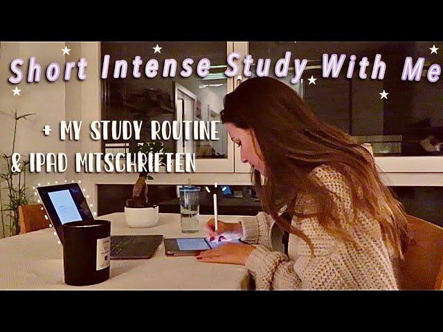 30 MIN INTENSE STUDY SESSION //real time study with me,Mitschriften am iPad,Motivation,Regengeräusch