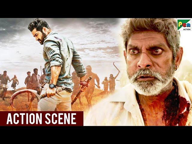 Aravind Sametha - Jr. NTR Best Action Scene | Pooja Hegde, Jagapathi Babu | Hindi Dubbed Movie