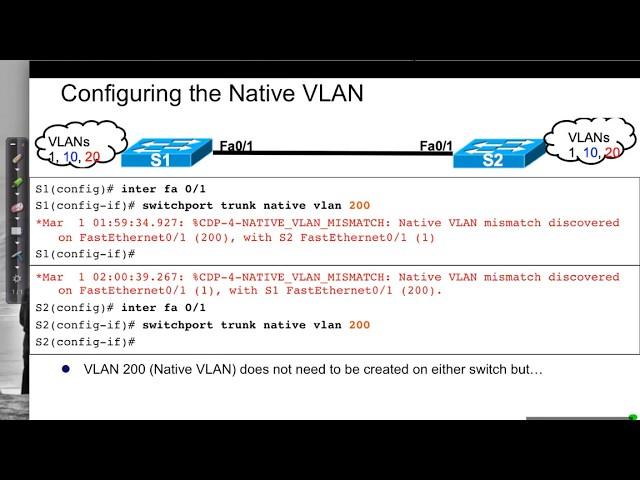 Native VLAN and Limiting VLANs on Trunks