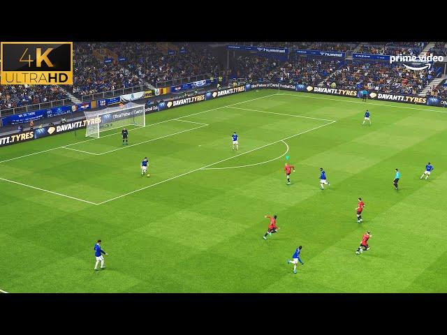 PES 2021 Ultra Realism Premier League Mod 23/24 Season | Everton vs Manchester United | 4K