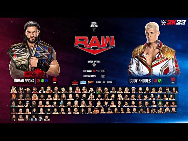 WWE 2K23: Full Roster - 300+ Superstars - Raw, SmackDown, NXT 2.0 (Concept)