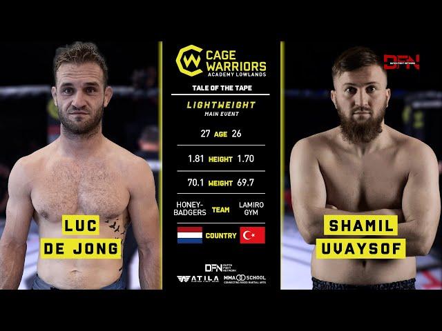 Fight 24: Luc de Jong vs Shamil Uvaysof | Cage Warriors Academy Lowlands 1