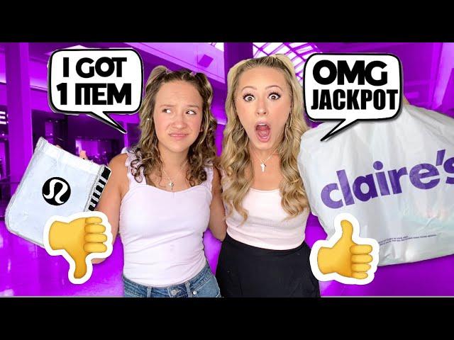 WE SPENT $100 AT TEN DIFFERENT STORES IN THE MALL CHALLENGE 