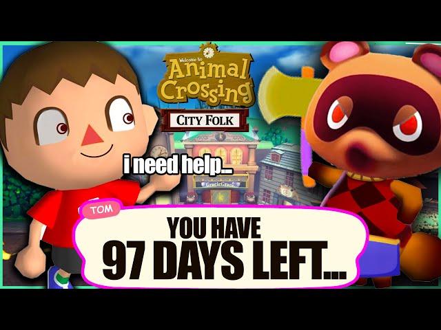 I Spent 100 Days In Animal Crossing City Folk...on the Wii