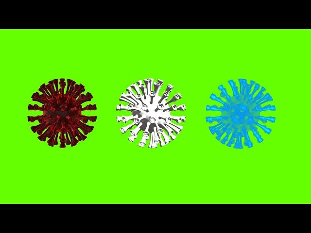 Green screen Coronavirus 3D model COVID 19 | coronavirus | coronavirus animation