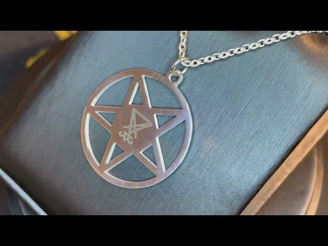 Inverted Pentagram Sigil of Lucifer Upside Down Necklace Gothic Pagan Wiccan Satanic Occult Jewelry