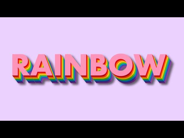 Easy Beginner 3D Rainbow Typography In Procreate