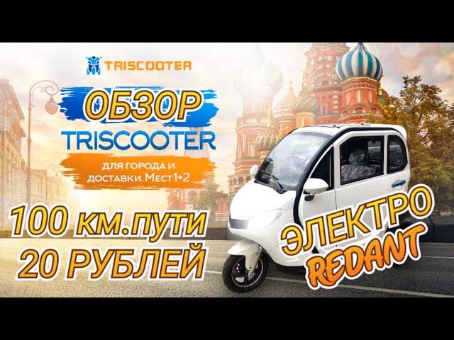 ПОЛНЫЙ ОБЗОР ЭЛЕКТРО ТРИЦИКЛ С КАБИНОЙ | TRISCOOTER REDANT 2200 | ЗАКАЗАТЬ 8 (800) 777-40-97 ЗВОНИТЕ