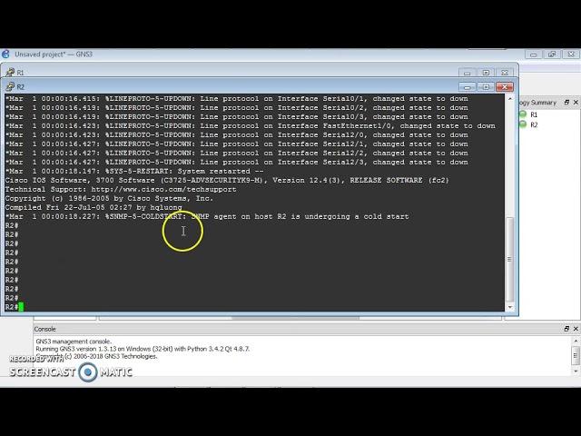 Basic CISCO interface configuration using GNS3