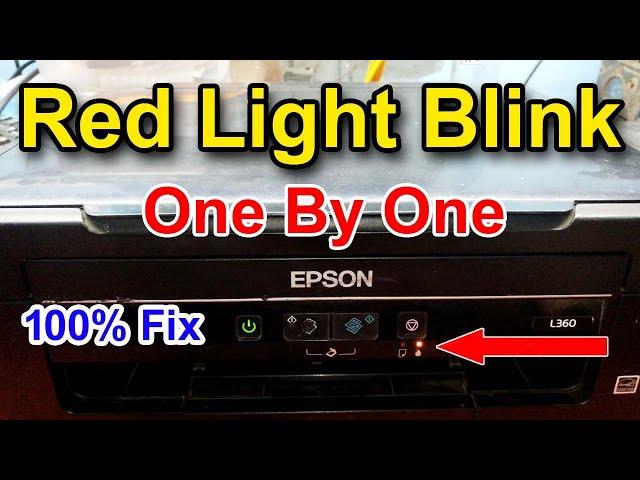 Epson L220,L360,L380 Red Light Blinking Solution || Service Required