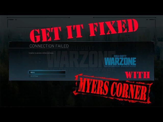 Modern Warfare - CONNECTION FAILED Unable to access online services + HOW TO FIX