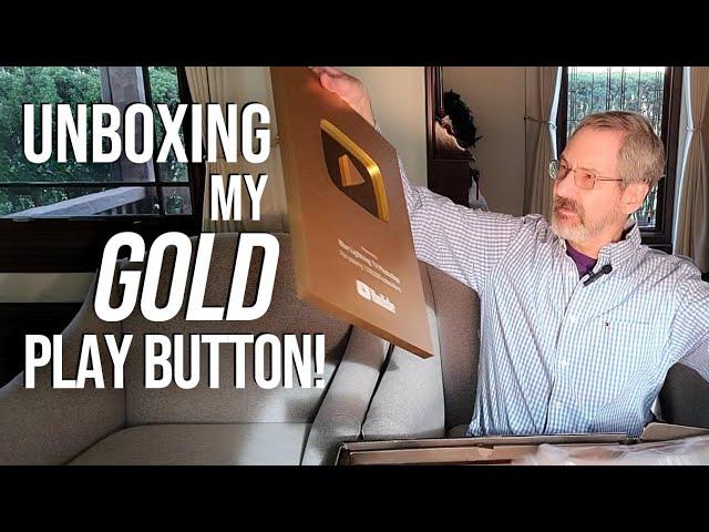 UNBOXING my YouTube GOLD Play Button Award!