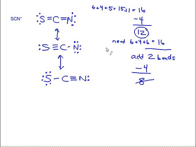 Lewis-Resonance Structures A - Thiocyanate