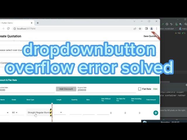 DropdownButton render overflow issue resolved in 1 minute #dropdown #flutter