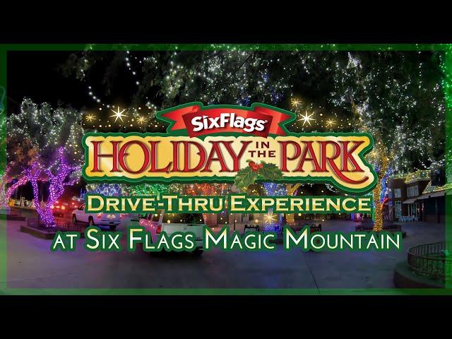 Holiday in the Park Drive-Thru Experience at Six Flags Magic Mountain - Full 4K POV
