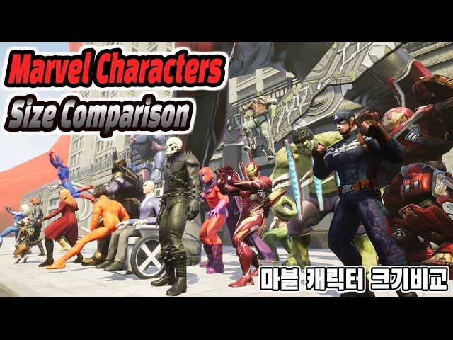 Marvel Characters Size Comparison 3D Season 01 (마블 유니버스 캐릭터 크기비교 1탄) (feat. MCU)