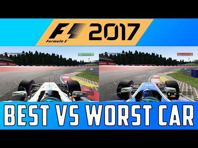 F1 2017 - Best Car vs Worst Car Comparison