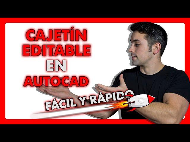  Cómo HACER CAJETÍN EDITABLE en AUTOCAD  INSERTA el cajetín en un segundo  (MARCO en AUTOCAD)