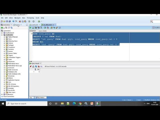 Execute SQL Query 1 or Query 2 based on IF condition