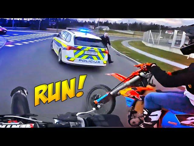 BIKERS VS COPS - Best Motorcycle Police Chases 2024