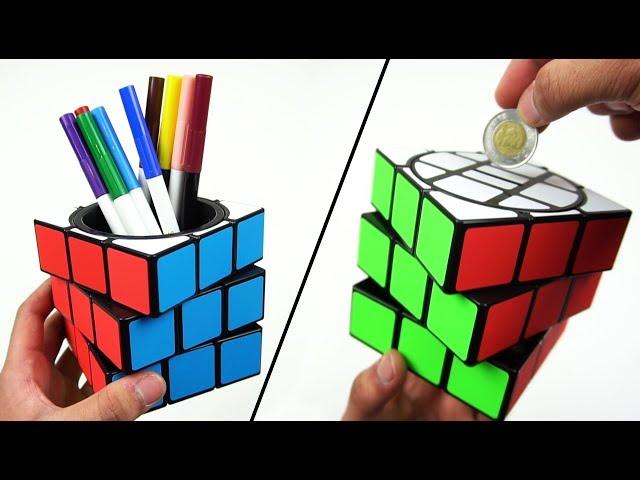 Rubik's Cube Pencil Holder and Coin Box!