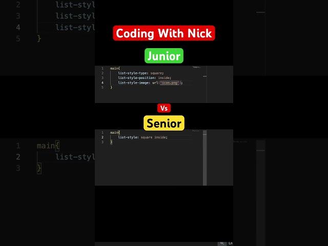 Junior vs Senior developer programming #coding #programming #code #shorts #htmlcss #javascript