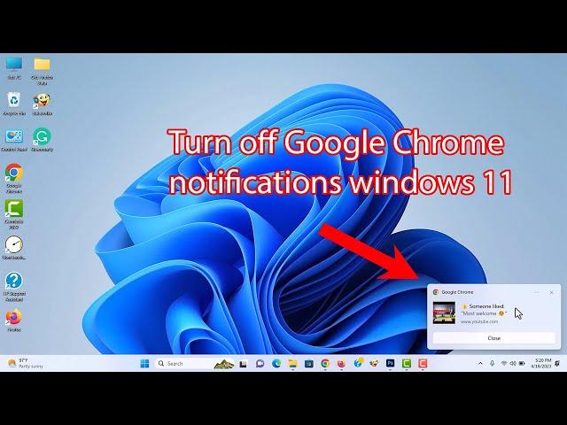 How to turn off google chrome notifications windows 11