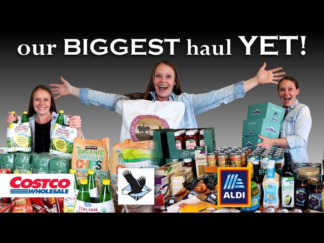 Our BIGGEST Grocery Haul EVER! HUGE Stock Up! Aldi, Azure Standard, Costco | Large Family