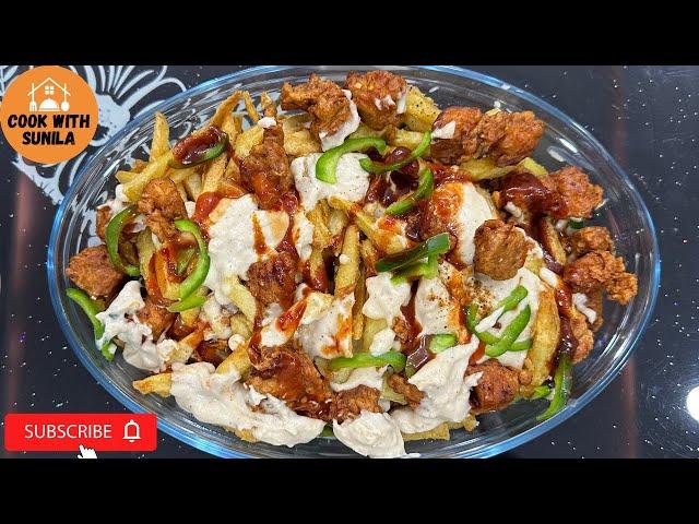 Chicken Loaded Fries With Cheese Sauce | Loaded Fries | Crispy Loaded Fries | Eid Special Recipes