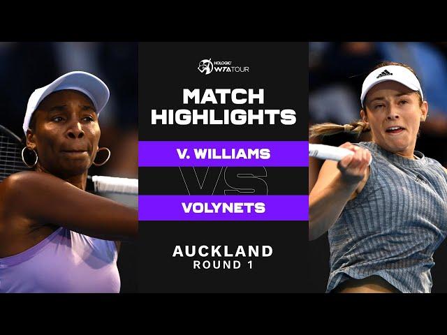 Venus Williams vs. Katie Volynets | 2023 Auckland Round 1 | WTA Match Highlights