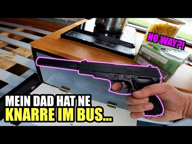 Mein Dad hat ne WAFFE mit SCHALLDÄMPFER im Bus...