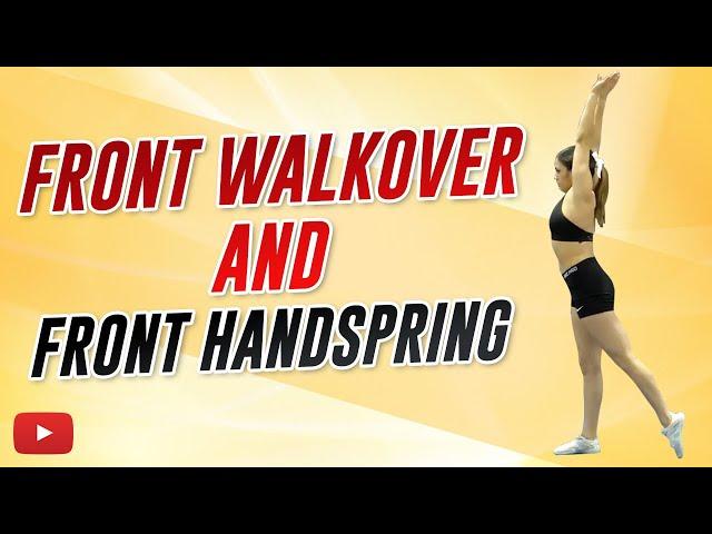 Tumbling Tips for Cheerleading Part 3 - Front Walkover  and Handspring - Coach Audra Scofield