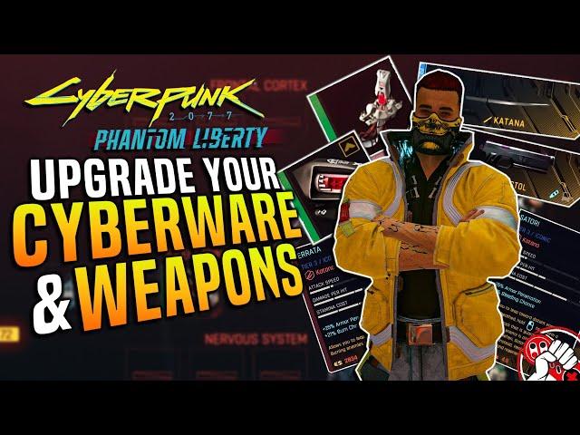 How to UPGRADE Cyberware and Weapons! GET CRAFTING COMPONENTS! Cyberpunk 2077 Update 2.0