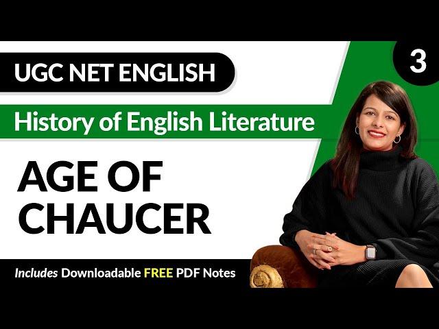 UGC NET English June 2025 | Age of Chaucer | History of English Literature