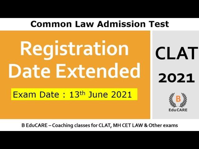 #CLAT 2021 Registration Date Extended