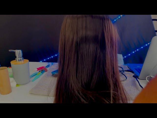 LO-FI HAIR PLAY ASMR WITH INTENSE GUM CHEWING