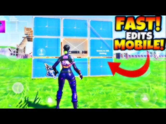 How To Edit/Reset Fast On Fortnite Mobile ( Tips & Tricks)