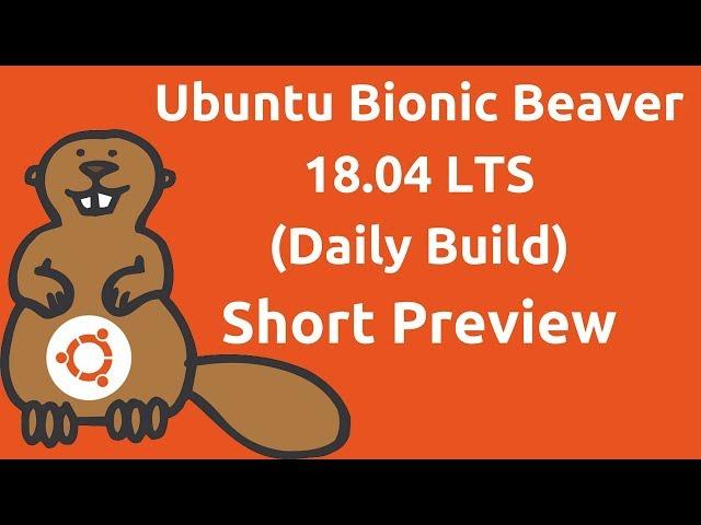 What's New On Ubuntu Bionic Beaver 18.04 LTS Daily Build