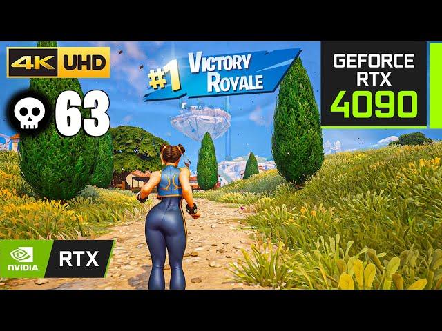 63 Elimination Solo Vs Squads Win Gameplay | Fortnite: RTX 4090 24GB ( 4K Ultra Graphics RTX ON )