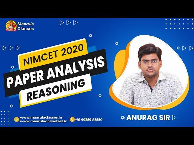 NIMCET 2020 logical reasoning SOLUTION | ORIGINAL PAPER