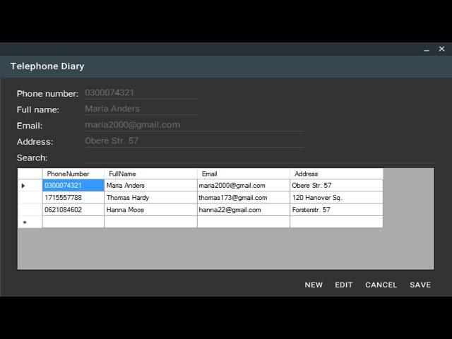 C# Tutorial - Insert Update Delete Search data from local database | FoxLearn