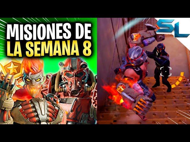 Como COMPLETAR TODAS las MISIONES DE LA SEMANA 8 TEMPORADA 3 CAPITULO 5 FORTNITE