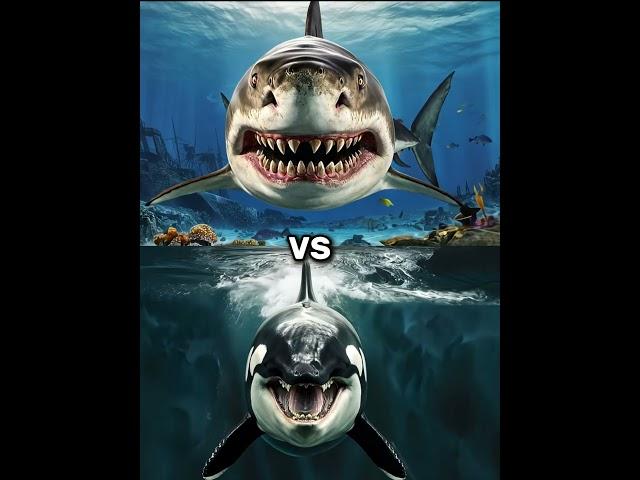 Killer Orca Whale vs Megalodon vs ( Dolphin, shark, blue whale, turtle, seal, octopus).