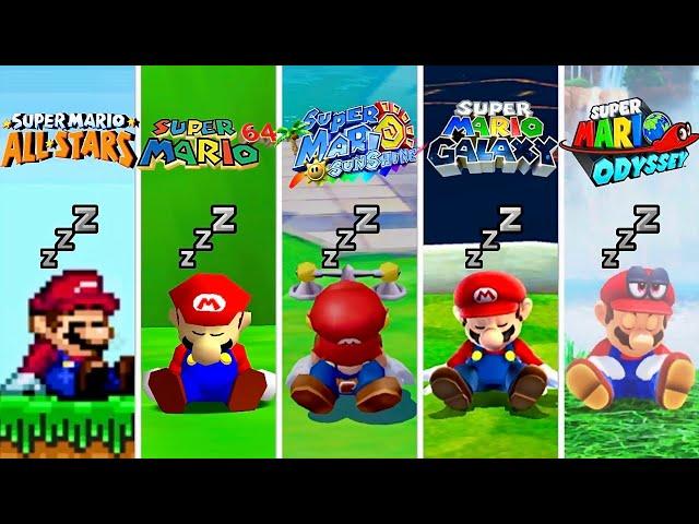 Evolution of Mario Falling Asleep in Super Mario Games - 4K