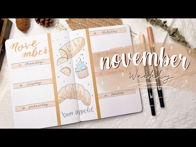 PLAN WITH ME | Bullet Journal Weekly Spreads Setup | November 2021